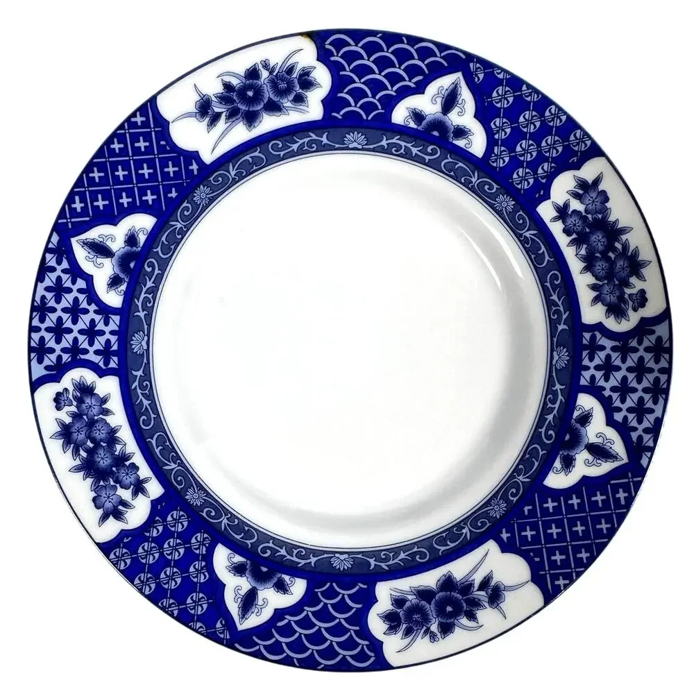 Imari Blossom China Retired Blue White Floral Butterfly 5-PC Place Setting-Rare!